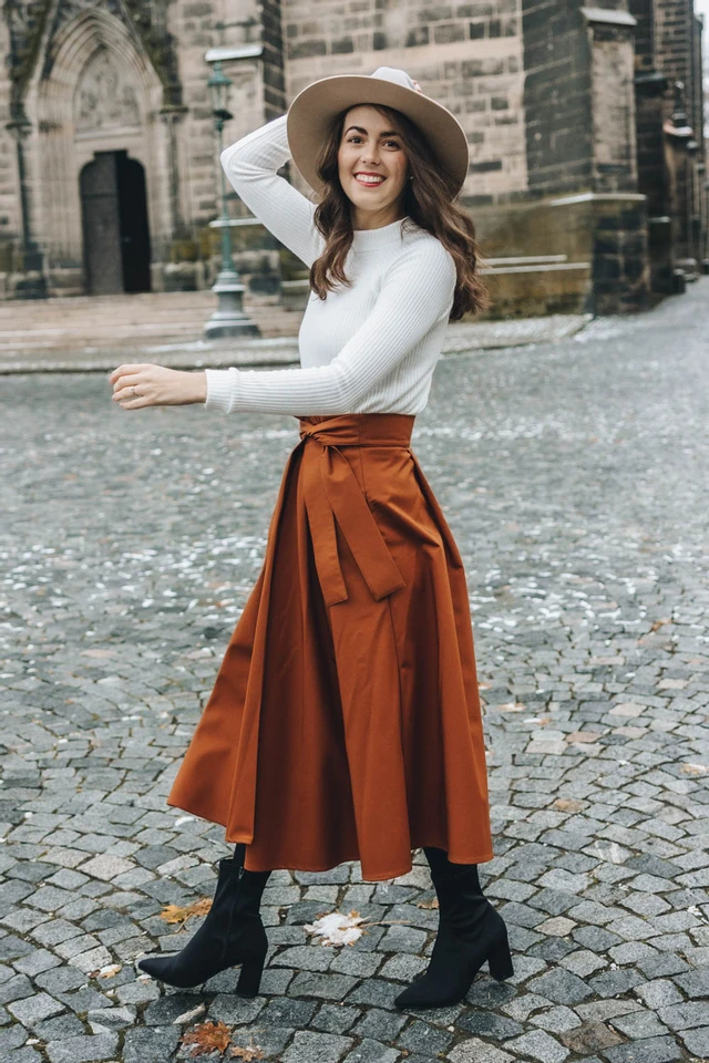 Káťa má na sobě při své výšce 170 cm velikost XS.