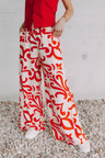 Kalhoty Tamu Red Abstract