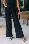 Kalhoty Vito Mousseline Black