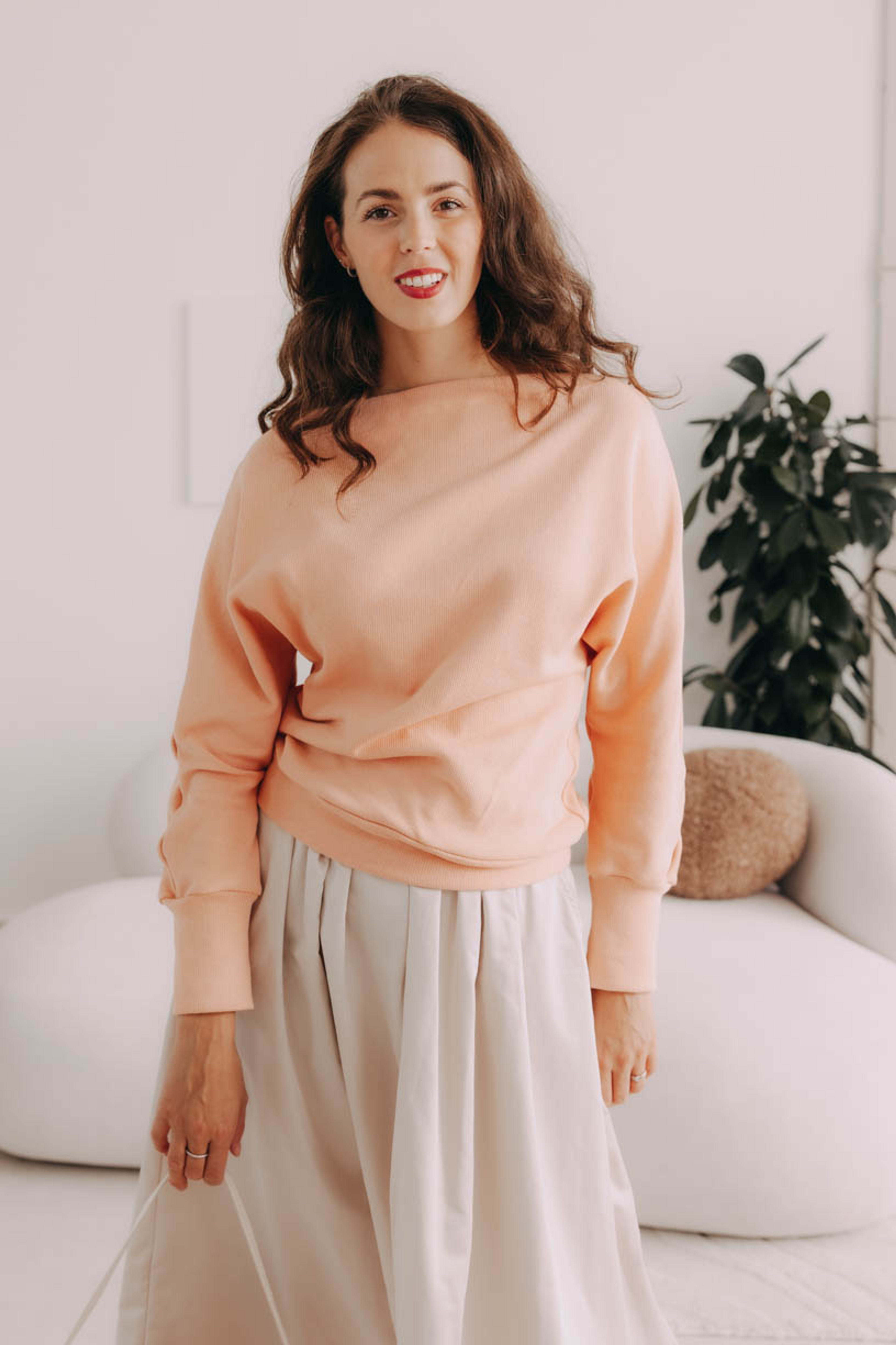 Svetr Tenen Peach