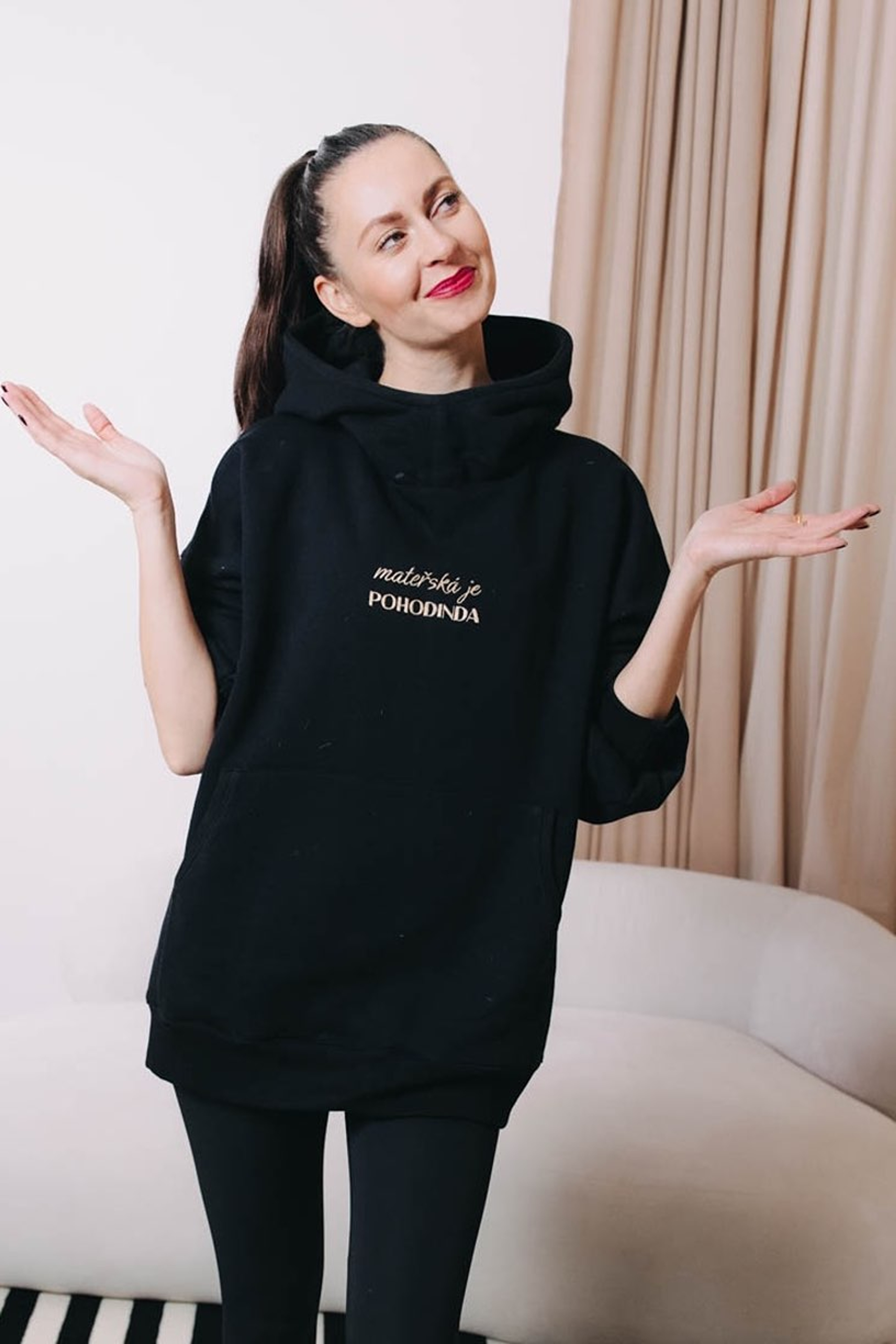 Mikina Vaya Black Mateřská