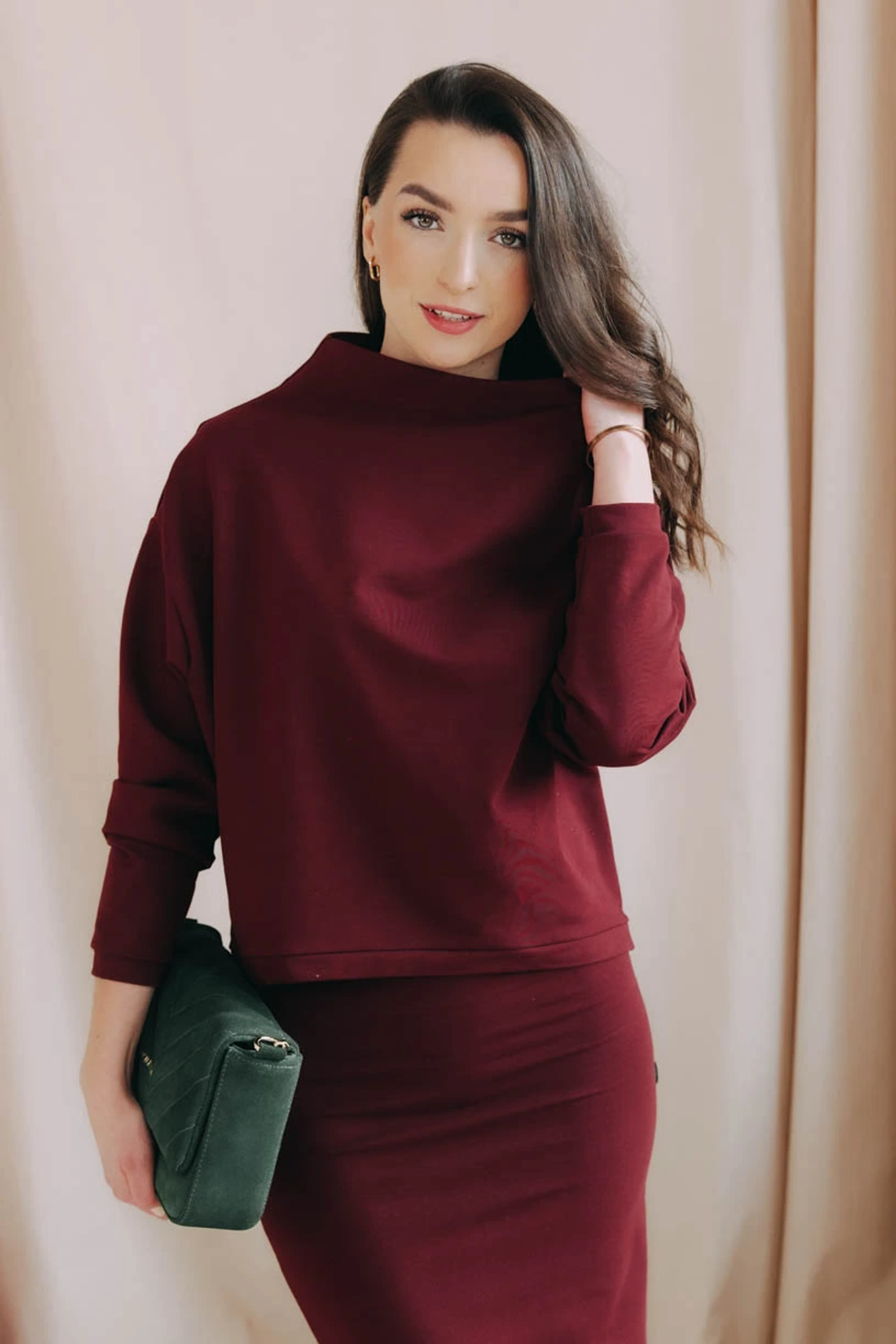 Mikina Afya Bordo