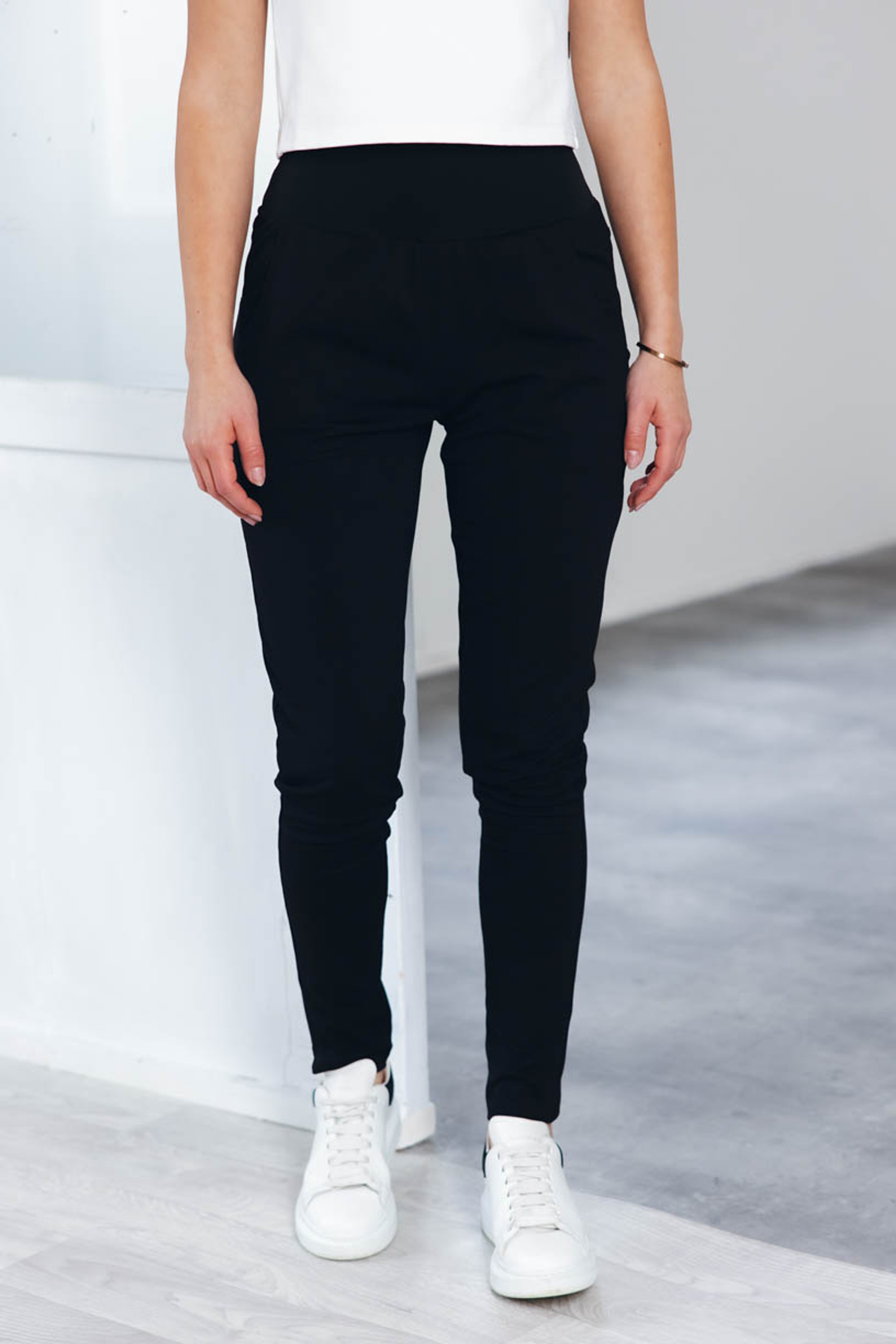 Kalhoty Elli High Black