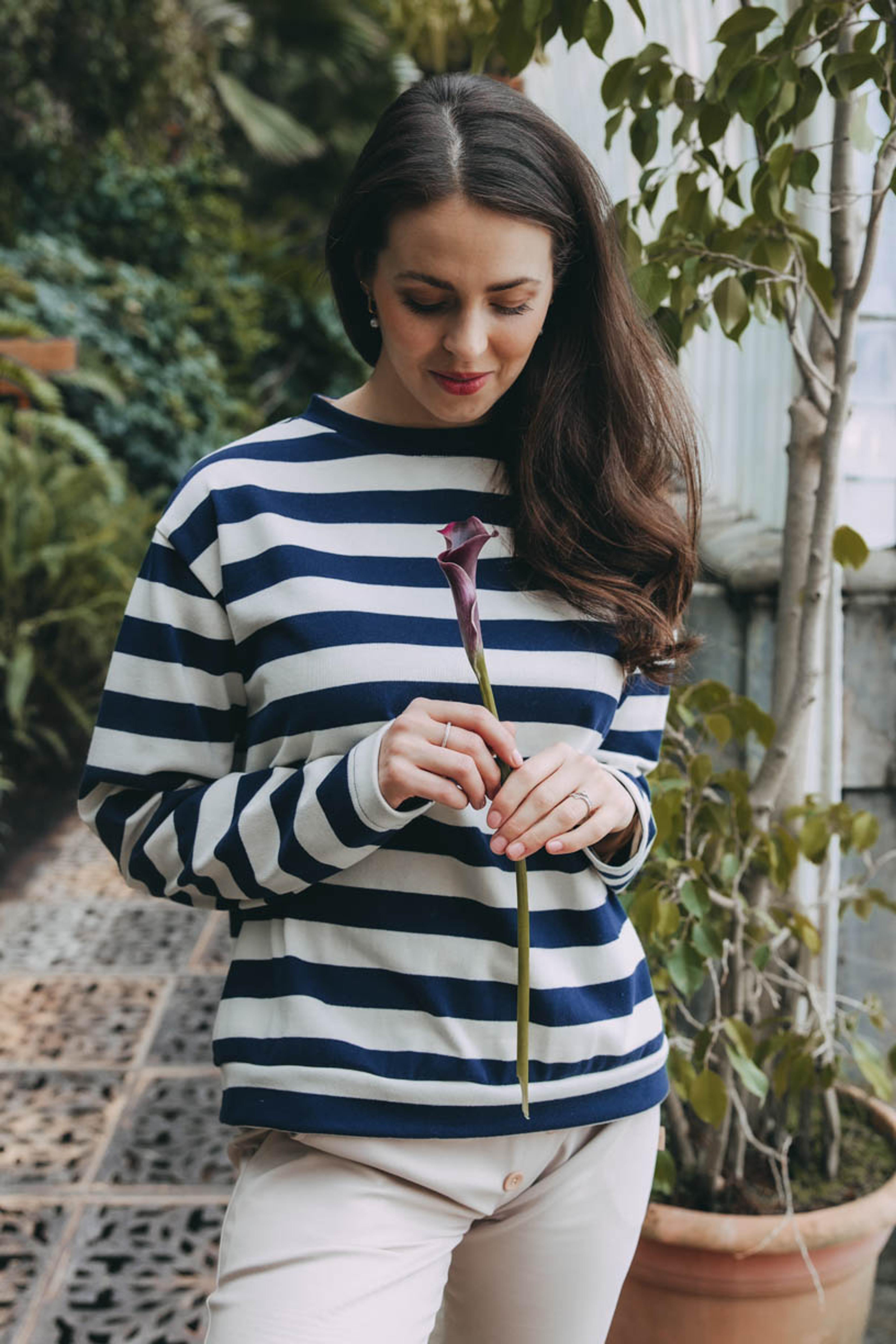 Svetr Upendo Navy Stripe Pure