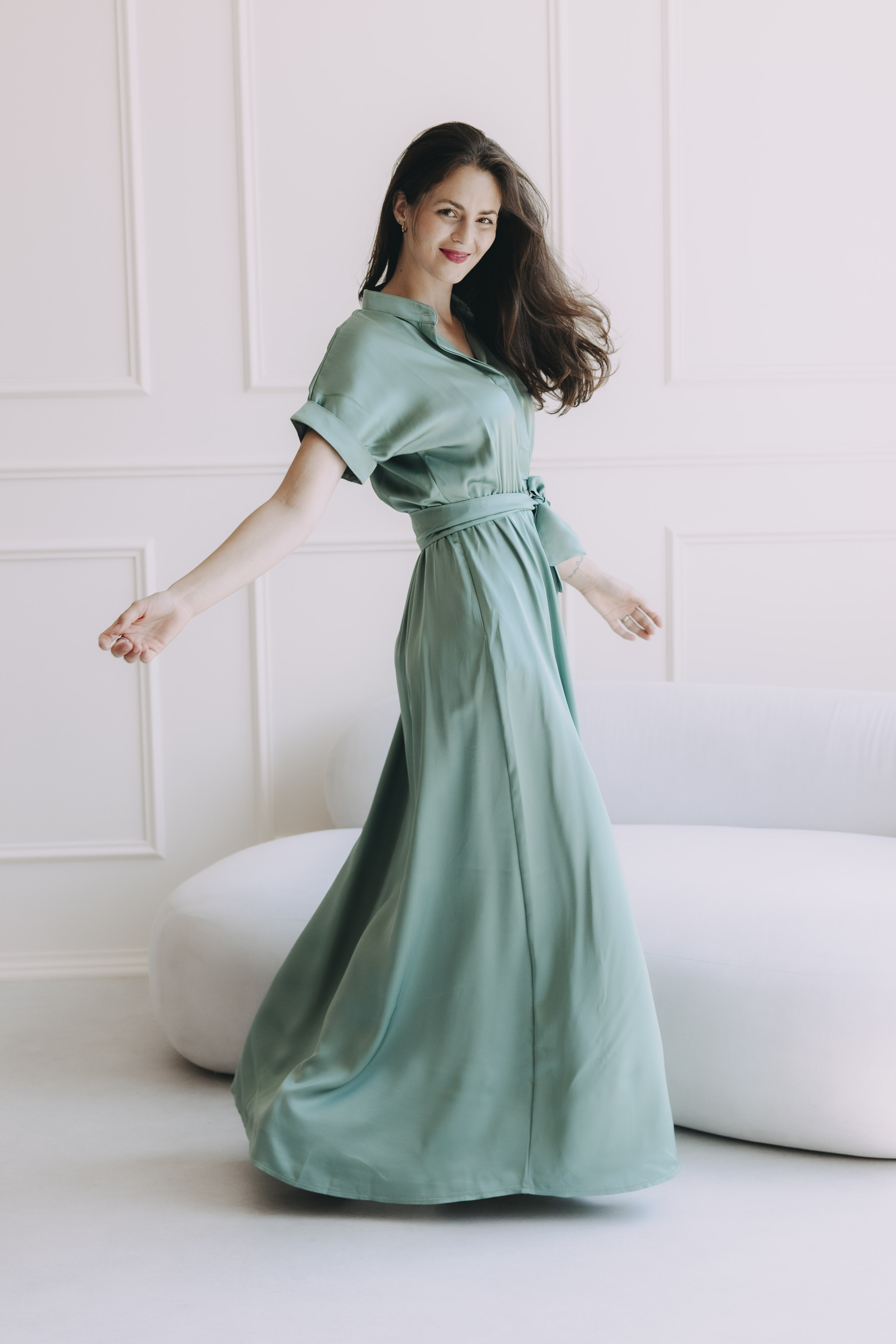 Šaty Yenge Silky Eco Mint