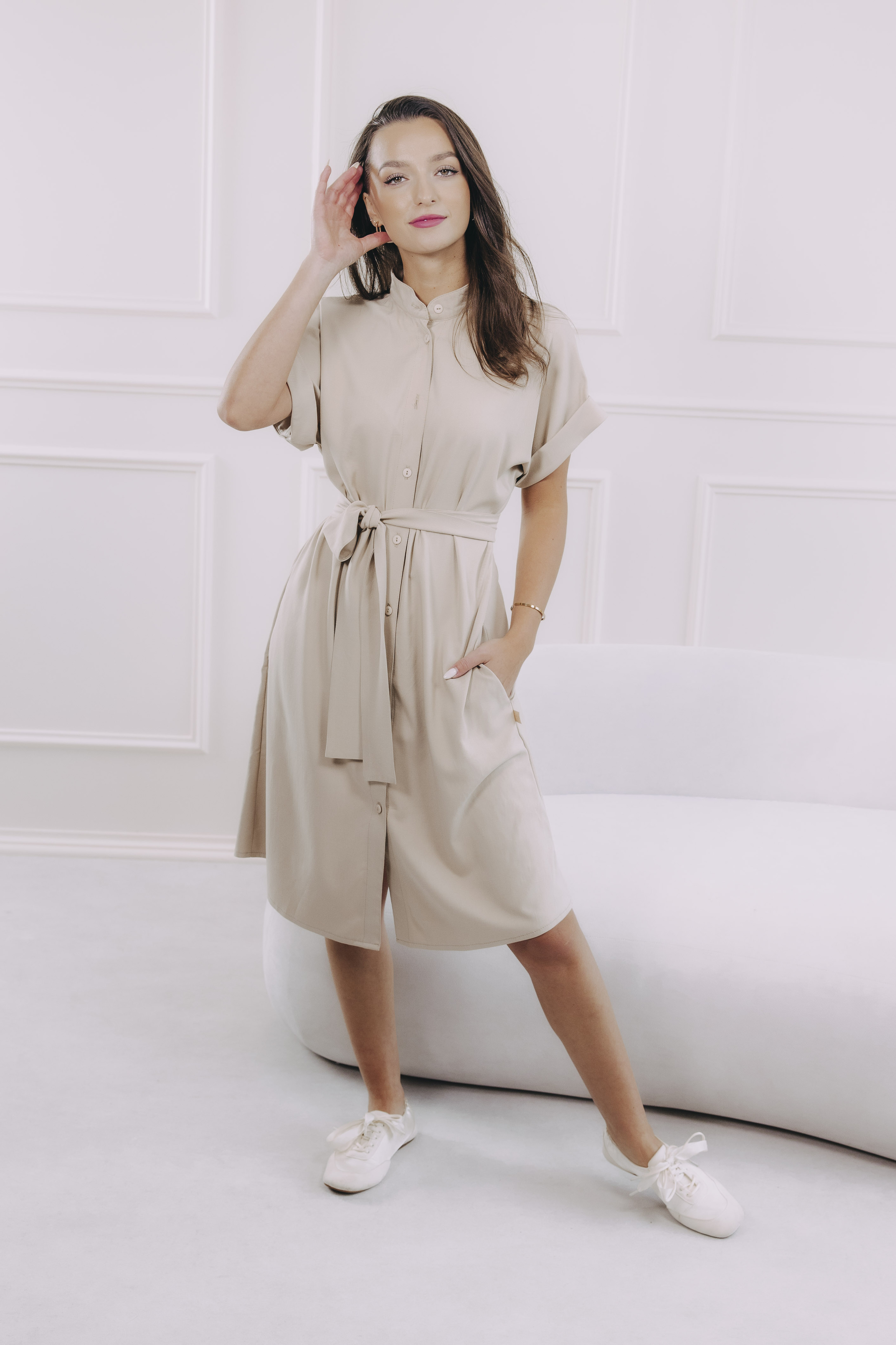 Šaty Shania Short Beige