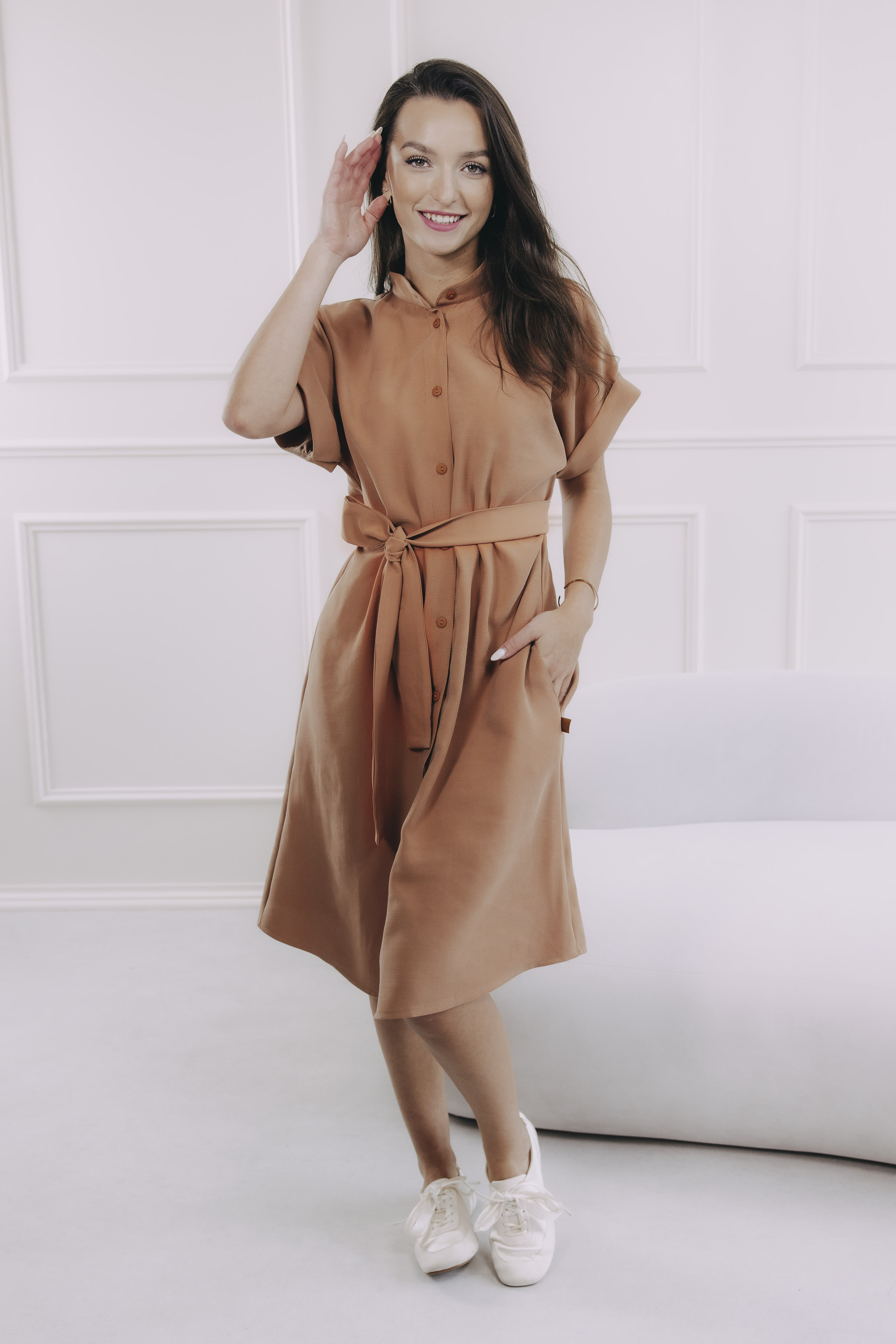 Šaty Shania Short Camel